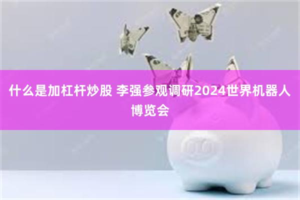 什么是加杠杆炒股 李强参观调研2024世界机器人博览会