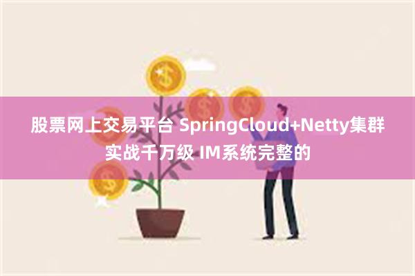 股票网上交易平台 SpringCloud+Netty集群实战千万级 IM系统完整的