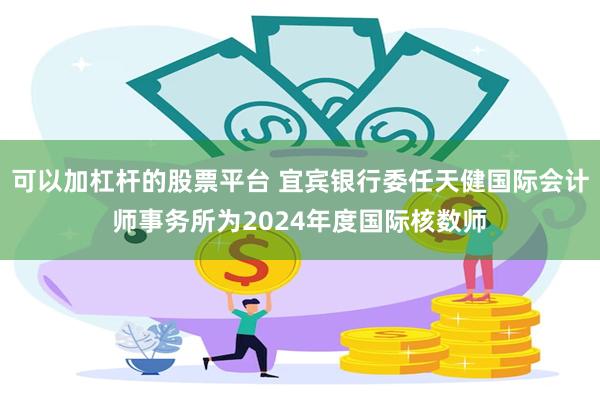 可以加杠杆的股票平台 宜宾银行委任天健国际会计师事务所为2024年度国际核数师